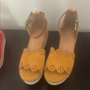 Yellow Floral Women's Sandals